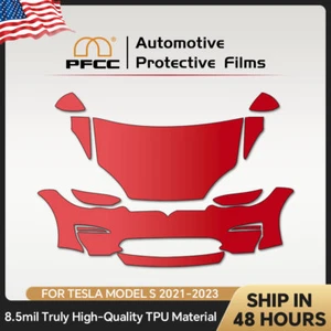 Tesla Model S 2021-2025 PRO Precut Paint Protection Film Clear Bra PPF - Picture 1 of 21