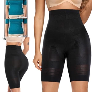 Pantaloni donna controllo pancia vita alta pantaloncini body shaper cosce dimagranti modellanti - Foto 1 di 15