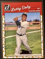 2023 Panini Donruss - Larry Doby #288 - 1990 Retro On Fire /75 Cleveland Indians