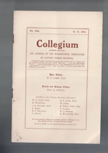 JOURNAL of the SOCIETY of LEATHER TRADES CHEMISTS ,DECEMBER 1915 - Imagen 1 de 1