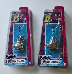 Set of 2 NEW Bratz Sparkly Charms Fashion Shoe/Boot Keychain Key Ring Lot - Picture 1 of 4