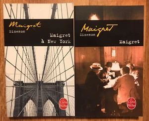 2 Inspector Maigret Mysteries By Georges Simeon In French Maigret A New York - Picture 1 of 4