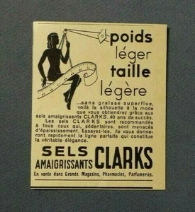 PUB PUBLICITE ANCIENNE ADVERT CLIPPING 270419 / SELS AMAIGRISSANTS CLARKS POIDS - Imagen 1 de 1
