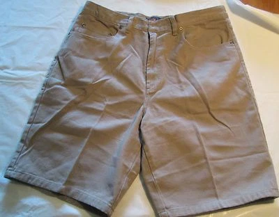 Pantalones Cortos Hombre Route 66 Denim Jean Color Caqui Nuevo Cintura 32 100% Algodón 5 Bolsillos Foto 1 de 3