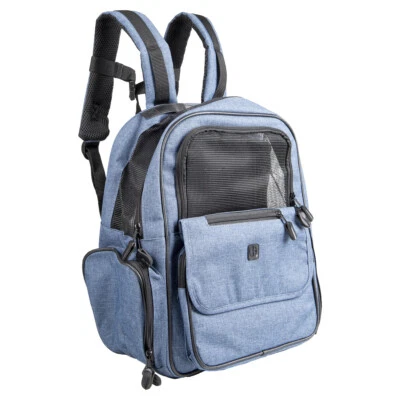 Flamingo Rucksack Wiro blau für Hunde bis 7kg, 40x25x41cm, gepolstert - Bild 1 von 2