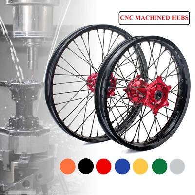 21"+18" MX Complete Wheel Set For Honda CRF450R 02-12 CRF250R 04-13 CR 125 250 R - Изображение 1 из 4