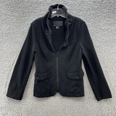 Chaqueta Yansi Fugel Mujer 10 Negra Calce Ajustado Elastizado Tejido Informal Blazer de Viaje Foto 1 de 4