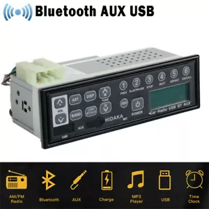 Heavy Machine Car Truck Excavator Radio 24V 12V with Bluetooth USB AUX Function - Picture 1 of 12