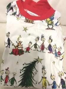 Pottery Barn Teen Grinch Tight Fit PJ Set Christmas Pajamas Adult XS New Fitted - Picture 1 of 1