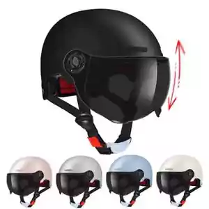 Motorcycle Helmet for Men Women Classic Retro Scooter Half Helmet Ultralight - Picture 1 of 19