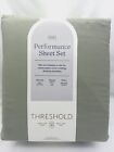 King 400 Thread Count Solid Performance Sheet Set Green - Threshold