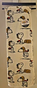 Peanuts Snoopy Beige VelvetLoft Throw 60X70in Red Baron Flying Ace Pilot NWT - Picture 1 of 4