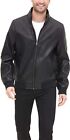 Men's Smooth Lamb Faux Leather Unfilled Bomber Jacket