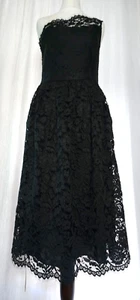 New WHISTLES Stunning Black Lace One Shoulder Evening Dress. Rrp £195. UK10 - Picture 1 of 18
