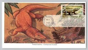 1997 Palaeosaniwa World of Dinosaurs FDC Mystic 32 Cent Stamp First Day Issue - Picture 1 of 2