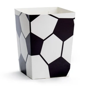 6 Stück Popcornboxen Fußball 7x7x12cm Partyzubehör - Bild 1 von 2