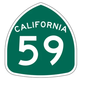 California State Route 59 Sticker Decal R1153 Highway Sign  - Picture 1 of 1