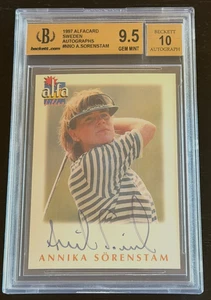 Alfacard Sweden 1997 #sin Annika Sorenstam auto novato BGS 9,5/10 auto pop 2 - Imagen 1 de 4