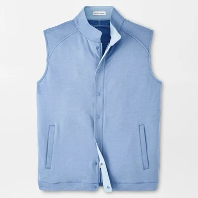 Chaleco Peter Millar Capó Claro Azul Beaumont Performance Cremallera Completa MS24EK47 NUEVO CON ETIQUETAS L Foto 1 de 4