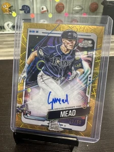 2024 Topps Chrome Cosmic Baseball Curtis Mead Rookie Auto Gold /50 - Picture 1 of 2