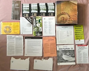 1995 Adobe PageMaker 6.0 w/ 16 Discs & Guidebooks Windows Complete PC - Picture 1 of 17