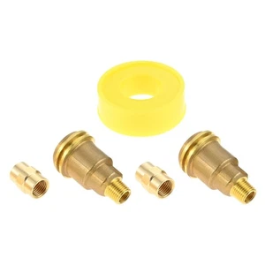 5Pcs QCC1 POL Propane Gas Hose Fitting Adapter Set with 1/4 Inch NPT Couplers - Picture 1 of 6