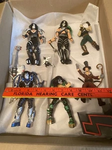Kiss Figurines Mcfarlane Lot of 6 Figurines Plus Accessories As Is. - Picture 1 of 18