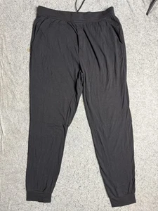 Lululemon Pants Mens Large Black Joggers Cuffed Stretch Athletic Drawstring - Picture 1 of 10