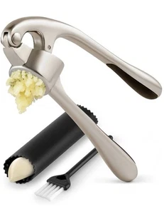 NEW Zulay Kitchen Premium Garlic Press Set - Rust Proof & Easy-Clean Tools - Picture 1 of 11