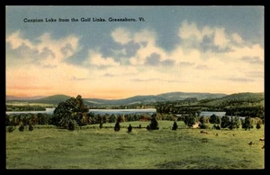Postcard Caspian Lake from Golf Links, Greensboro, Vermont - Picture 1 of 2