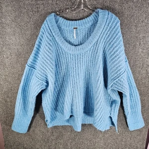 Free People Damen Strickpullover Pullover blau Glocke Größe Small Oversized - Bild 1 von 8