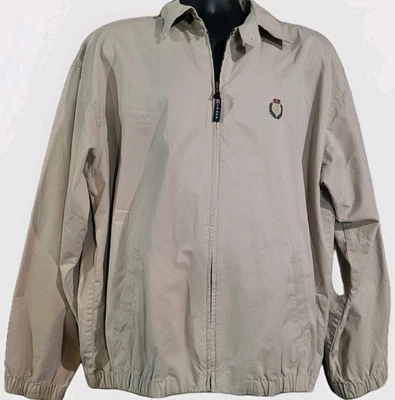 Chaqueta cortavientos Chaps Ralph Lauren cremallera completa talla L beige bolsillos logotipo clásico Foto 1 de 4
