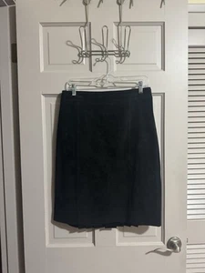 Womens Ann Taylor Loft Black Leather Skirt Size 6 - Picture 1 of 6