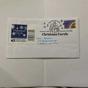 USA 2017 Christmas Carols Forever Stamp FDC New York NY - Picture 1 of 1