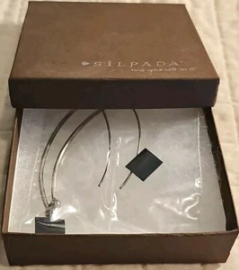 🔥 Silpada 925 Sterling Silver BALANCING ACT Threader Long Earrings W1307 - Picture 1 of 8
