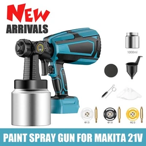 18V Electric Cordless High Pressure Spray Gun Airless Paint Sprayer For Makita - Picture 1 of 23