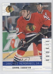 2002-03 ITG Be A Player Memorabilia Sapphire /100 Shawn Thornton #291 Rookie RC