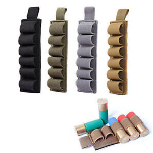 Tactical Shotgun Cartridge Pouch Molle Shell Holder 6 Rounds Ammo Pouch