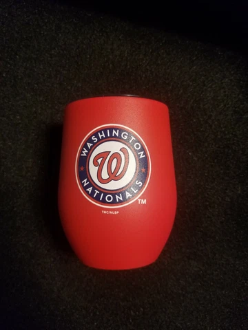 NWOT MLB Washington Nationals Stainless Steel Wine Tumbler With Vacuum Seal Lid Cover