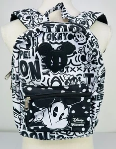Disney Mickey Mouse Canvas Rucksack weiß & schwarz - Bild 1 von 8
