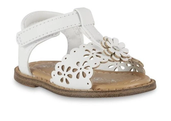  T-Strap White Sandal WonderKids Baby Girls' Addey  NWT - Image 1 of 4