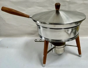 Vintage CI Japan Danish Modern Eames Ära Edelstahl Chafing Chafer Warming Dish (A9) - Bild 1 von 14