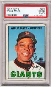 1967, TOPPS, WILLIE MAYS, CARD # 200, PSA 2 - Picture 1 of 1