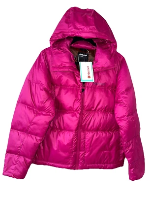 MARMOT Size M Guides Down Insulated Puffer Hooded Jacket NWT $275 Fuchsia Pink - Image 1 of 4