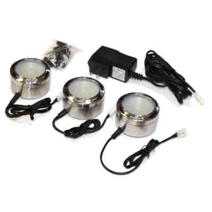 Westek Metal LED Accent Lighting kit 3 Pack 12 Volt w/mounting hardware - Picture 1 of 7