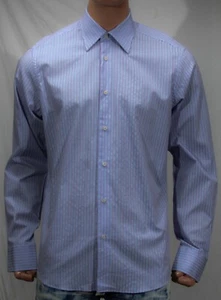  Authentisches Valentino Roma Herren elegantes Slim Fit Baumwollhemd US 17 Ital 43 - Bild 1 von 7