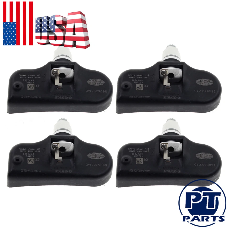 4x Sensores de presión de neumáticos TPMS TPMS para 433 MHz CHRYSLER 300 C VOYAGER SEBRING Foto 1 de 4