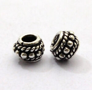14 Pcs 6mm Bali Spacer Bead Antique Silver Plated Jewelry Making Bead
