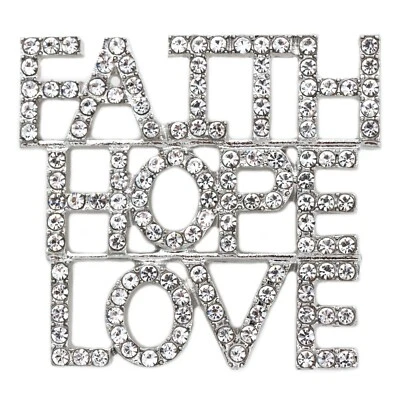 Fe Esperanza Palabra de Amor Cartas Versículo Bíblico Broche Cristiano Prendedor Joyería Foto 1 de 2