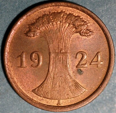Germany Weimar Republic 2 Reichspfennig 1924 A KM# 38 - Image 1 of 2